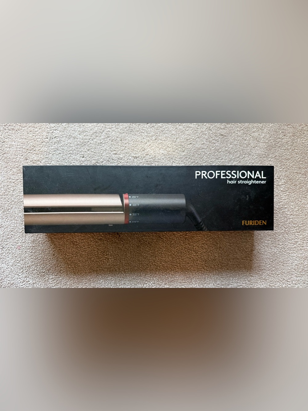 Furiden Professional Hair Straightener in Black and Rose Gold